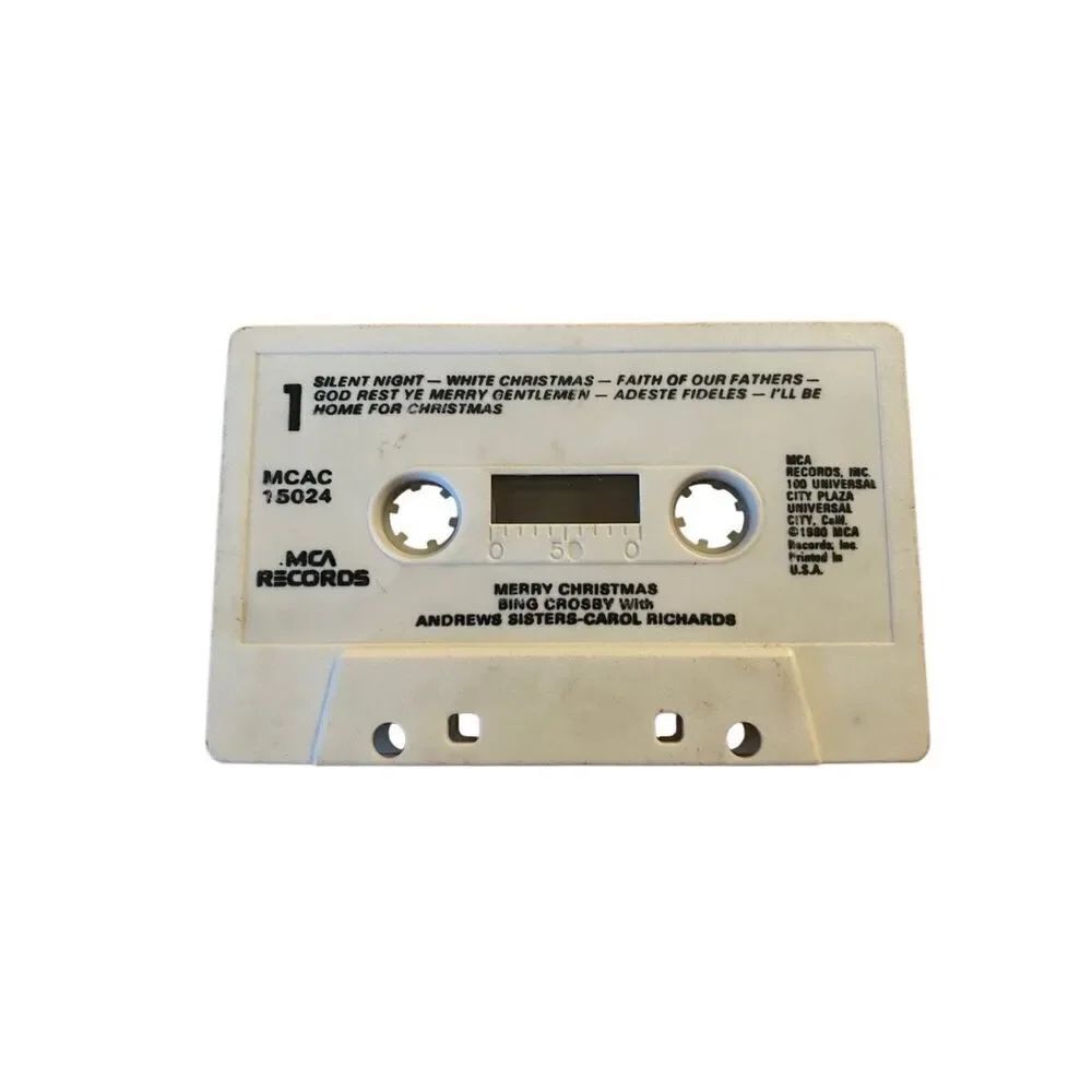 Merry Christmas Bing Crosby With Andrews Sisters Cassette Tape Music